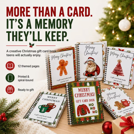🎄📚Christmas Gift 🎁Card Book - 🎁Surprises On Every Page📚Hardcover & Durability Line